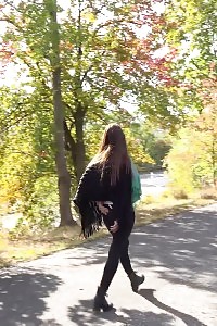 Cynthia Vellons Relieves Herself In Outdoors