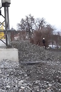 Seductive Blonde Pisses Right Next To A Railway Line
