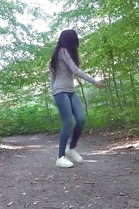 Outdoors Pissing In The Woodland For Esperansa