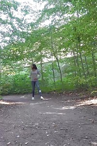 Outdoors Pissing In The Woodland For Esperansa