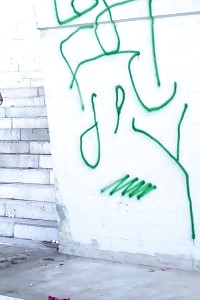 Breathtaking Dark Haired Dame Fires Pee Onto The Concrete