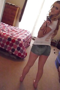Provocative Blonde Lady Heidi Goes For Self Tease And Demonstrates Her Blinkers And Snatch In This Pics