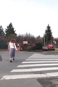 Flexibility Is Key In This Outdoor Pissing Action