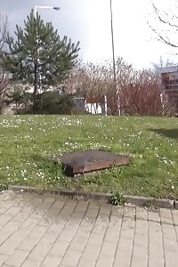 Ginger Sprays A Hot Stream Of Piss Outdoors