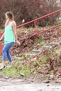 Magnificent Puddle Of Piss Is Formed By Dirty Eurobabe