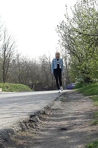 Public Pissing For Engaging Blonde European Goddess