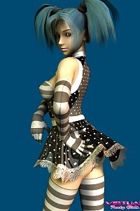 A Lovable Upskirt Showing Off Virtual Teenager