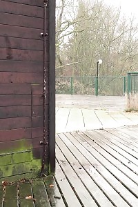 2 Best Gfs Piss Outside On Wooden Decking