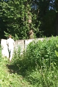 Fabulous Lena June Nervously Pisses Outdoors