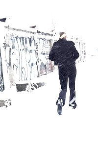 Gianna Ray Takes A Leak Desperation In Snow