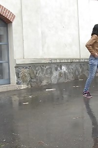 Lovely Brunette Girl Pees In Public